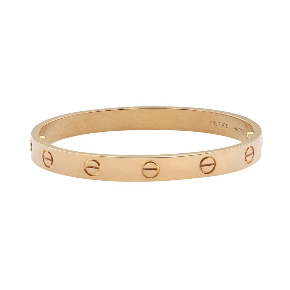 Cartier Love Bracelet 18K Yellow Gold Size 16 New Style - Picture 5 of 7